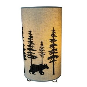 Walking Bears Silhouette Uplight Corded Accent Lamp